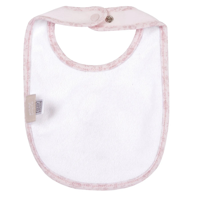 Girls Light Pink Embroidered Bib