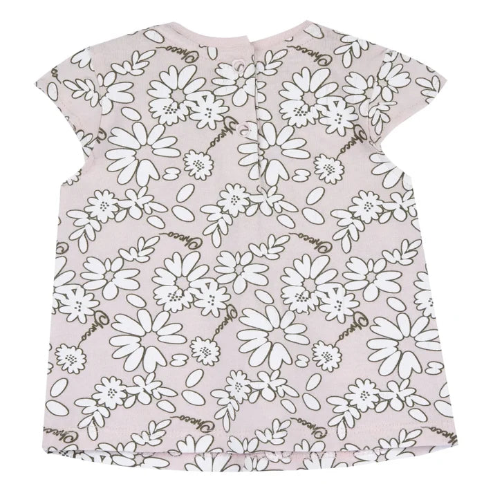 Girls Light Pink Floral Printed Top
