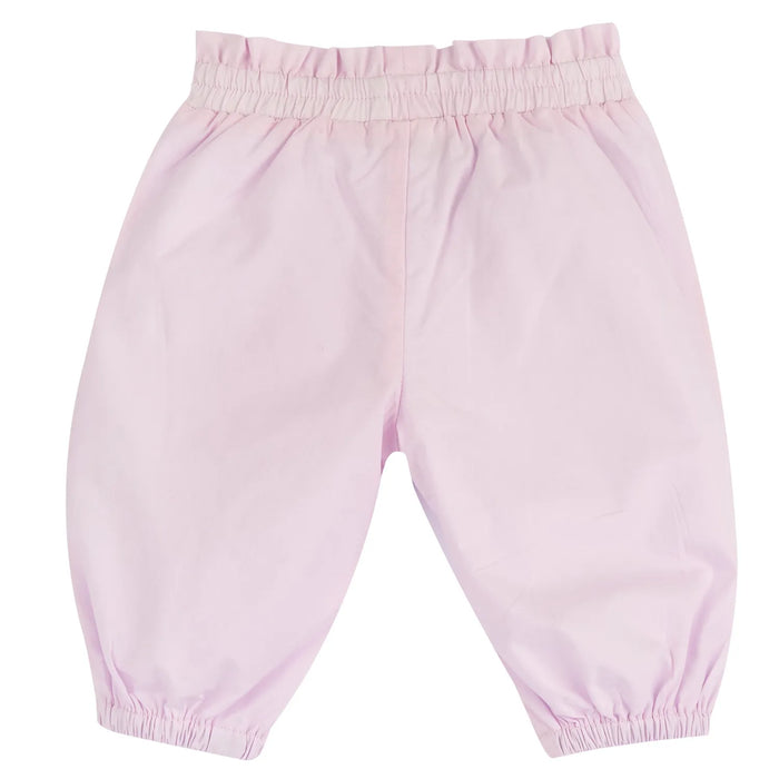 Girls Light Pink Solid Joggers