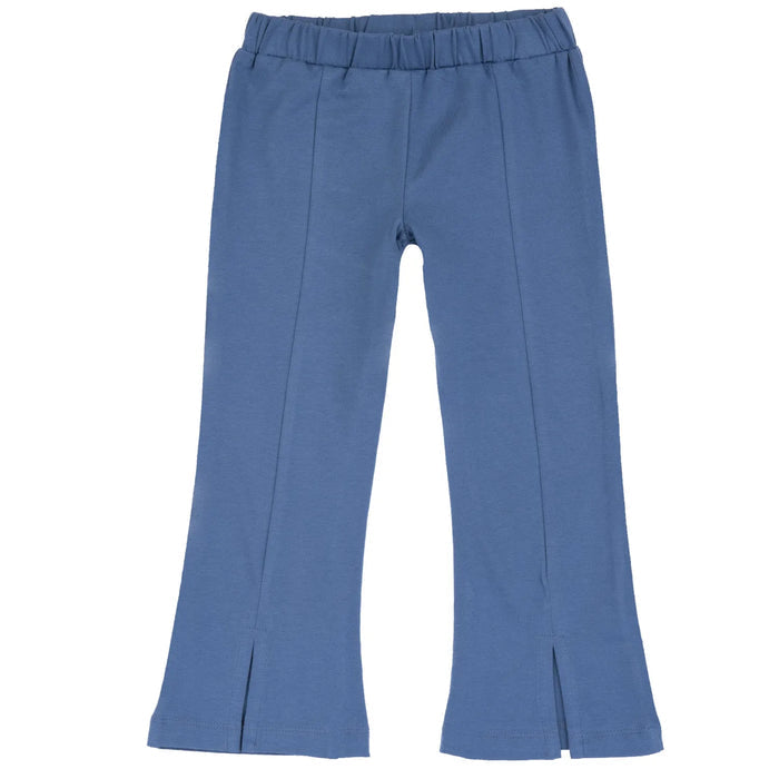 Girls Medium Blue Solid Leggings