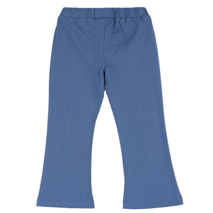 Girls Medium Blue Solid Leggings