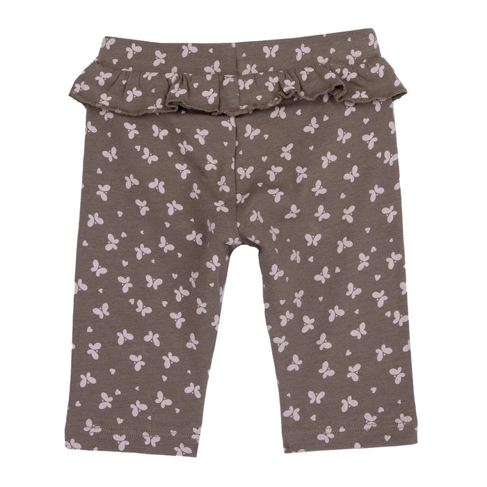 Girls Medium Brown Printed Leggings