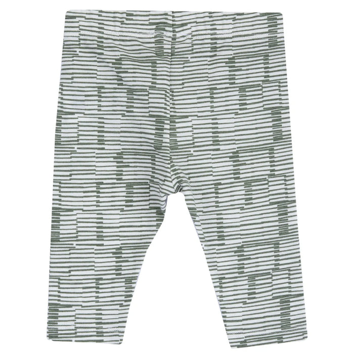 Girls Medium Green Printed Leggings