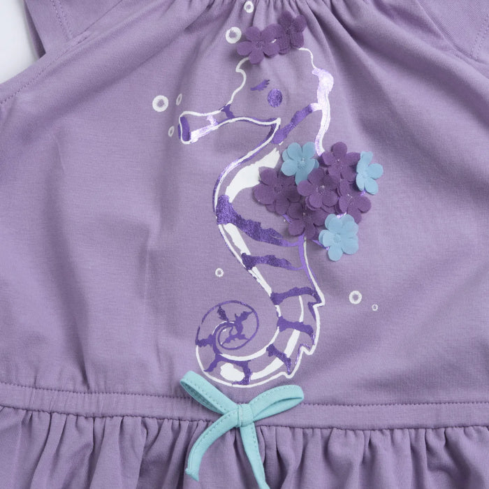 Girls Medium Lilac Embellished Dress