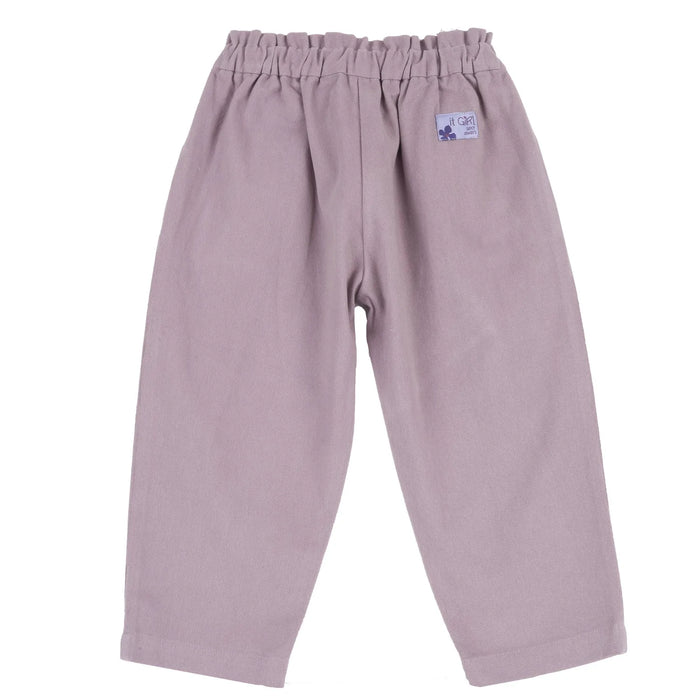 Girls Medium Lilac Self Design Trouser