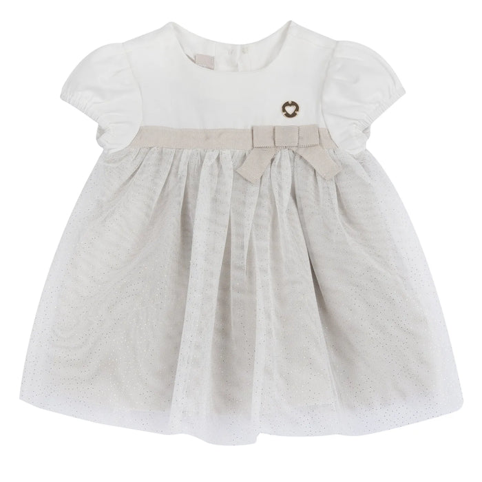 Girls Medium Natural Embellished Dress