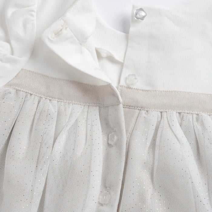 Girls Medium Natural Embellished Dress