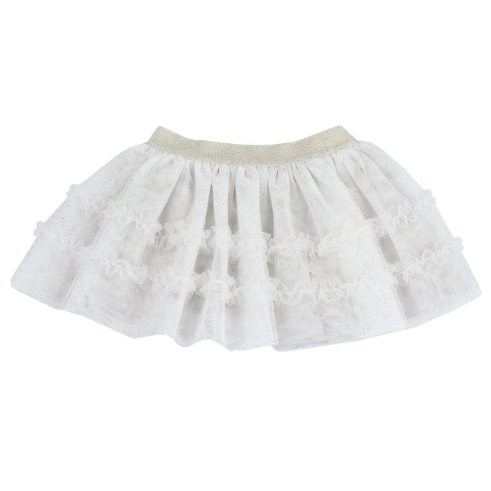 Girls Medium Natural Self Design Skirt