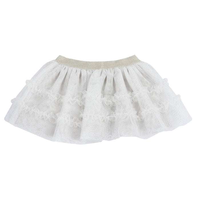 Girls Medium Natural Self Design Skirt
