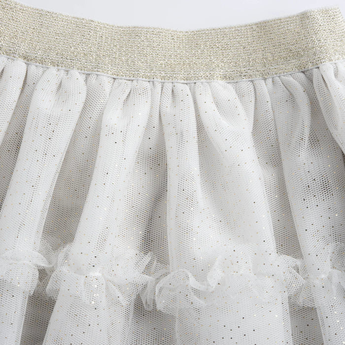 Girls Medium Natural Self Design Skirt