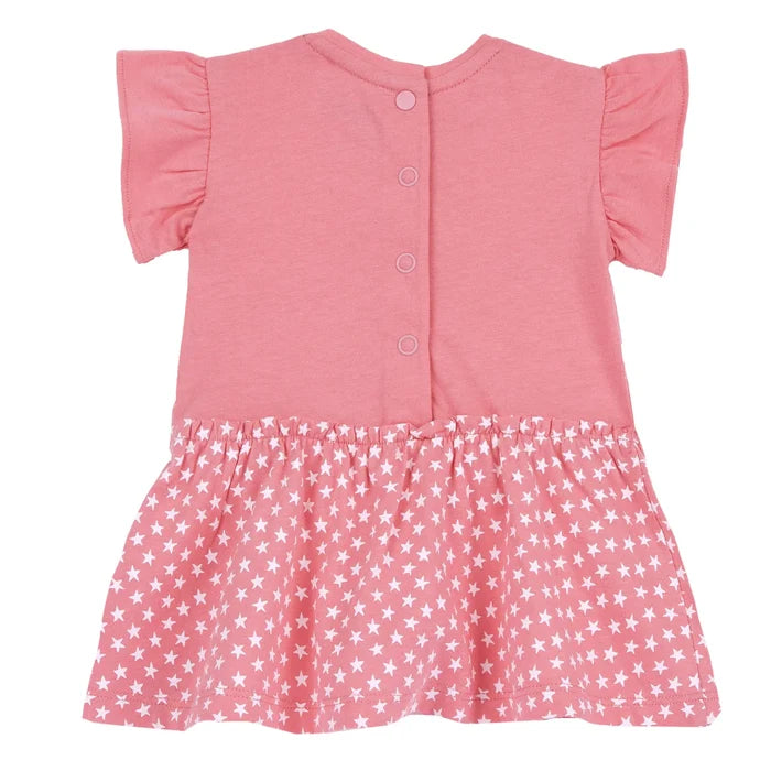Girls Medium Pink Animal Printed Dress
