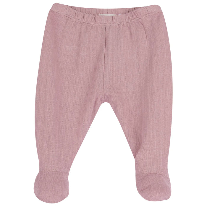 Girls Medium Pink Embroidered Smock with Leggings