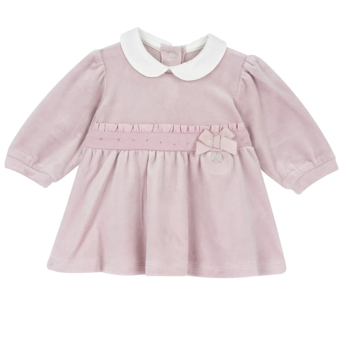 Girls Medium Pink Knitted Long Sleeve Dress