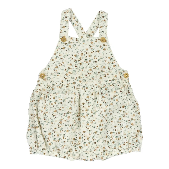 Girls Natural Printed Short Dungaree