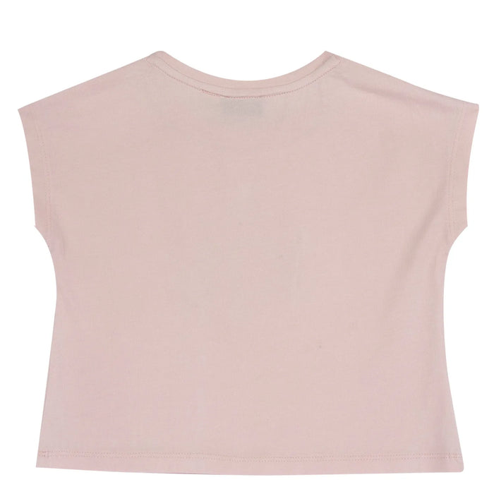 Girls Pink Embroidered T-shirt