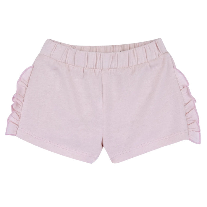 Girls Pink Self Design Shorts