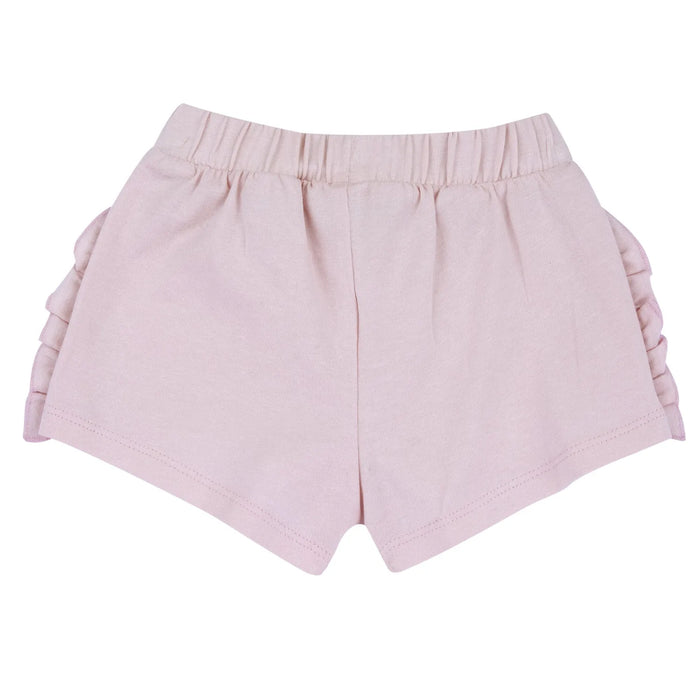 Girls Pink Self Design Shorts