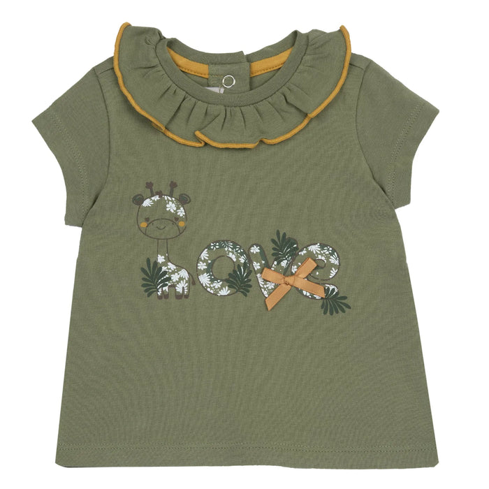 Girls Printed Knitted T-shirt