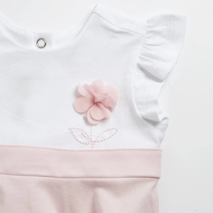 Girls White and Pink Embellished Dress
