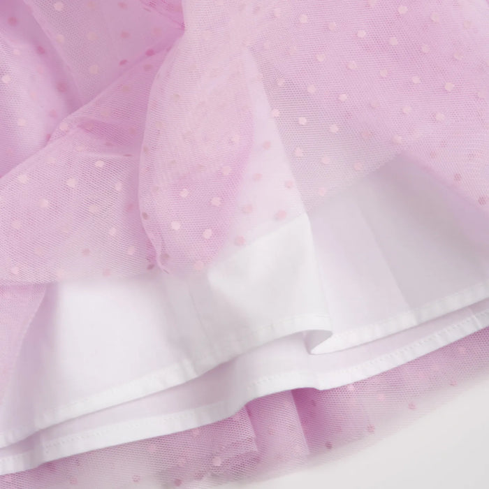 Girls White and Pink Embellished Dress
