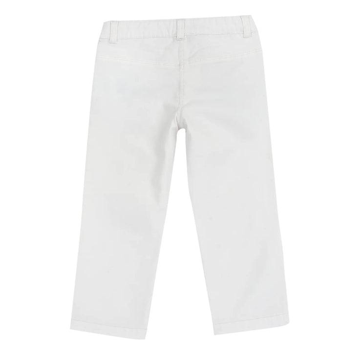 Girls White Embellished Jeans