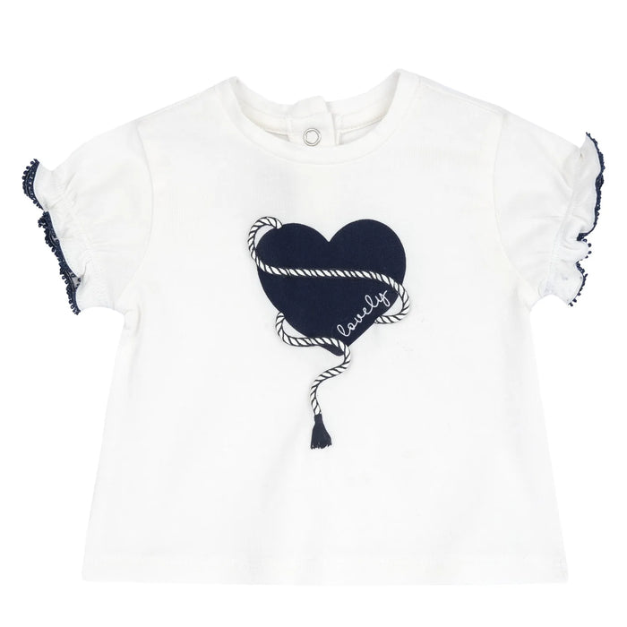 Girls White Embellished Top