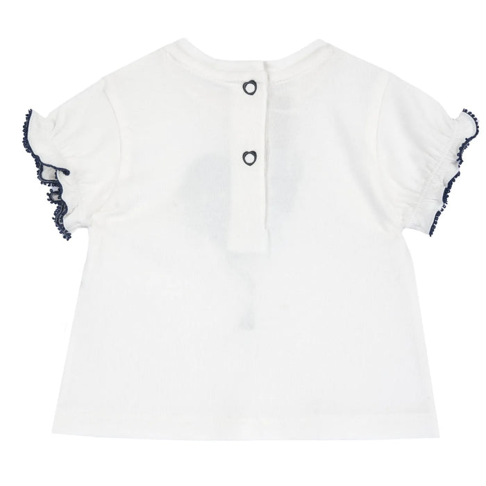 Girls White Embellished Top