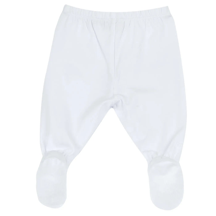 Girls White Embroidered Smock with Leggings