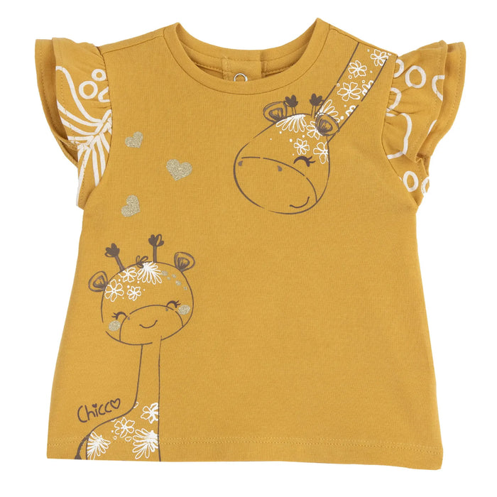Girls Yellow Animal Printed Top