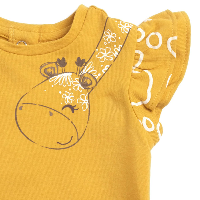 Girls Yellow Animal Printed Top