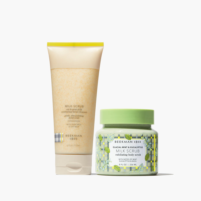 Glacial Mint & Eucalyptus Smooth Operators Milk Scrub Face & Body Bundle