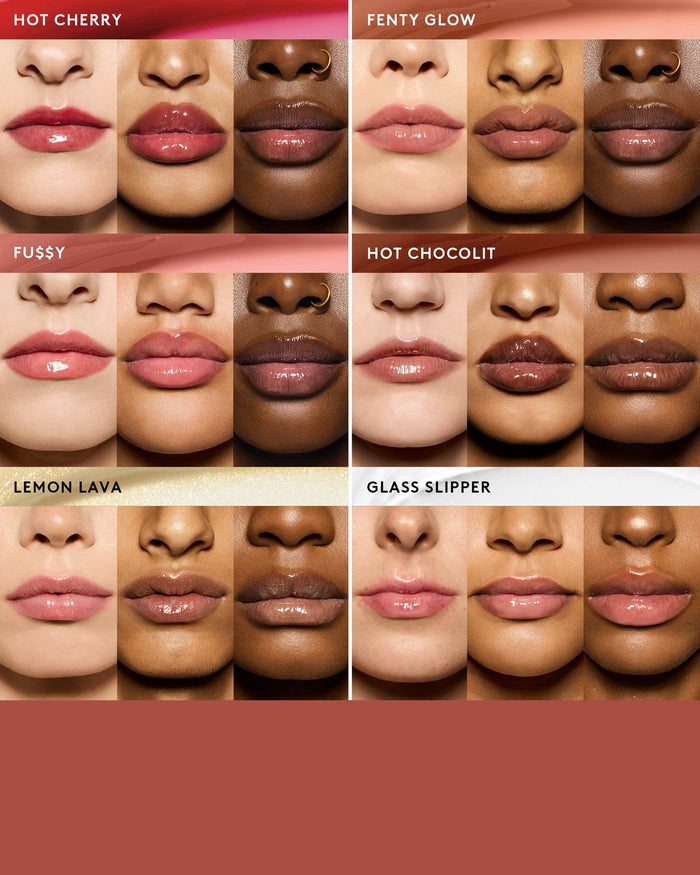 shade comparison of all gloss bomb heat shades