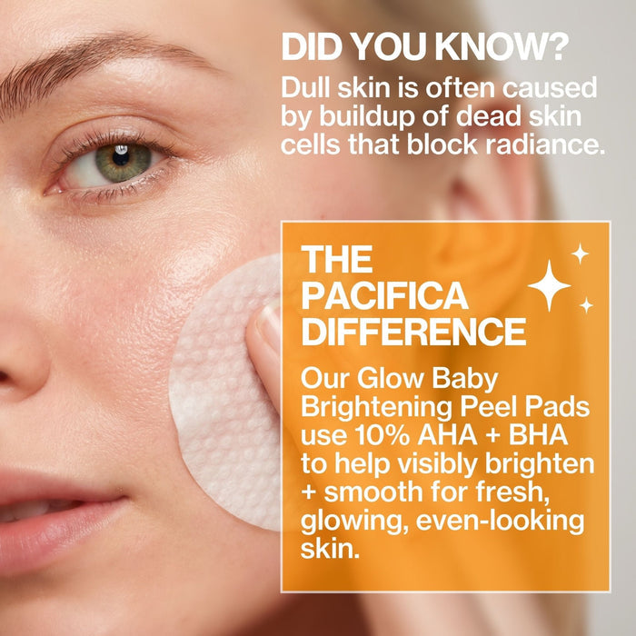 Glow Baby Brightening Peel Pads 10% AHA + BHA - Pacifica