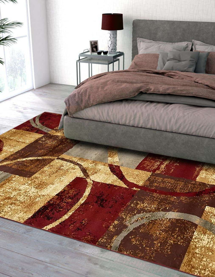 Hadron Rug Coffee Shop Multicolor Rectangle  7'10" x 10'