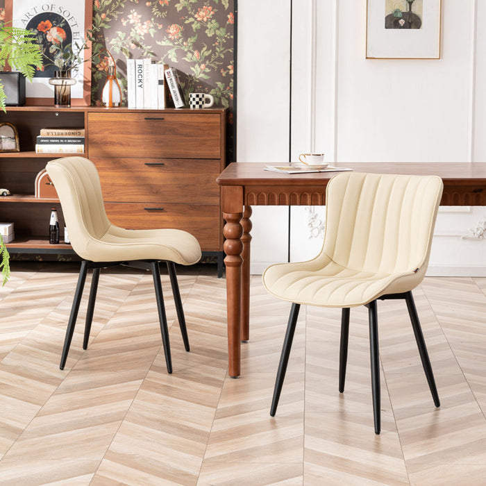 PU leather dining chairs