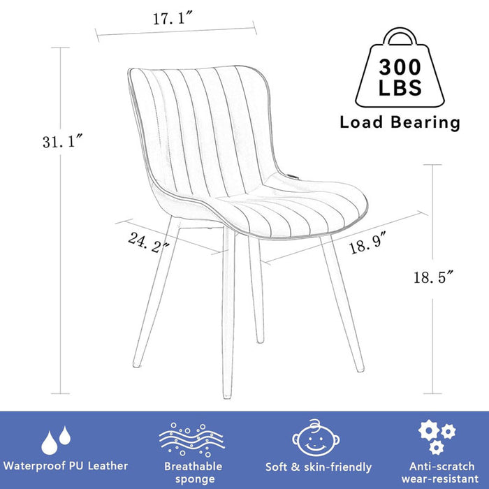 upholstered dining chairs set of 2