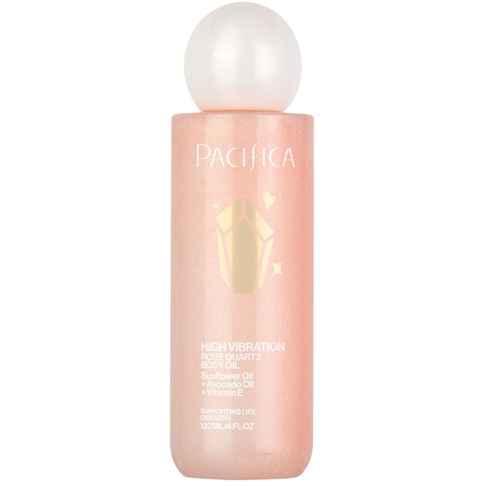 High Vibration Rose Quartz Body Oil - Pacifica