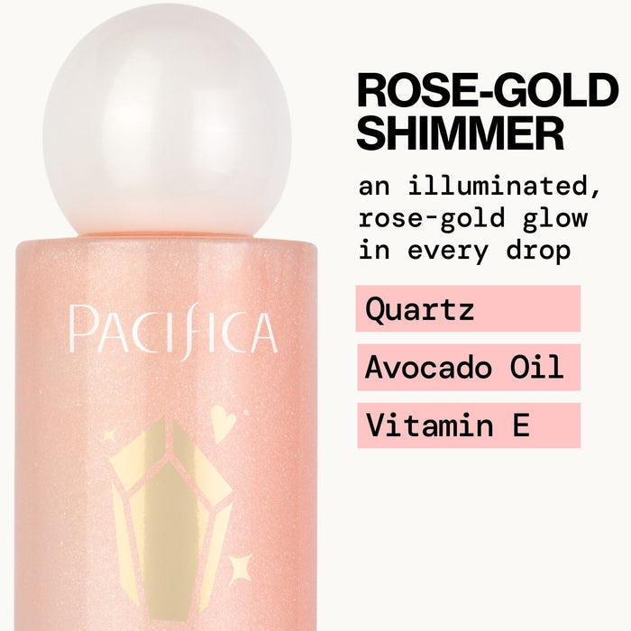 High Vibration Rose Quartz Body Oil - Pacifica