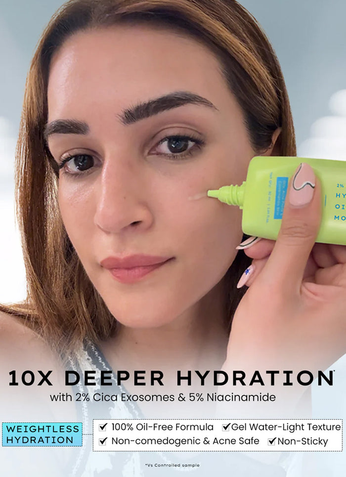 Hyphen Hydration Duo: 2% Cica Exosomes Hydra Balance Oil - Free Moisturizer & Rice Water Brightening Cleanser - skin conce...