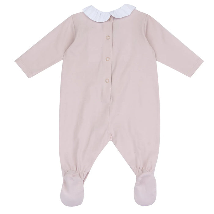 Infants Light Pink Embellished Leg Opening Babysuit