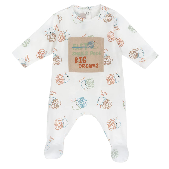 Infants Typography Printed Back Opening Babysuit