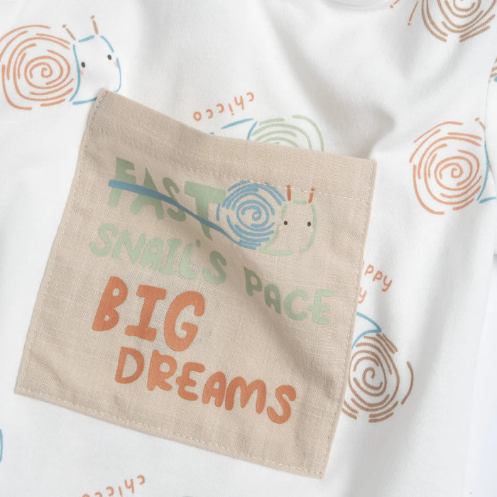 Infants Typography Printed Back Opening Babysuit
