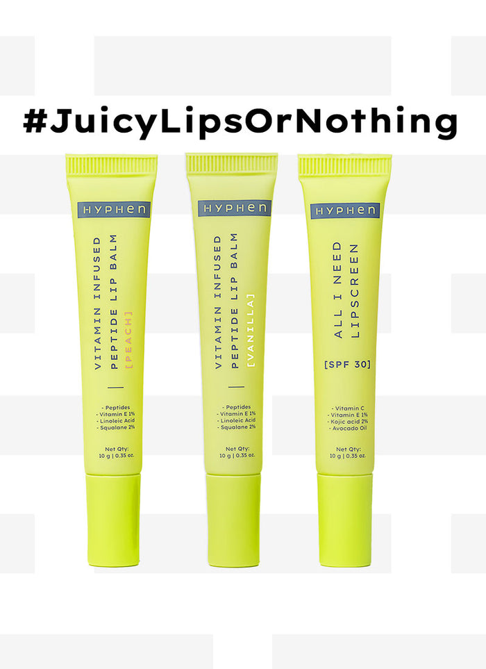 Hyphen Juicy Lips OR Nothing KIT - LIP Balm Combo - front pack shot