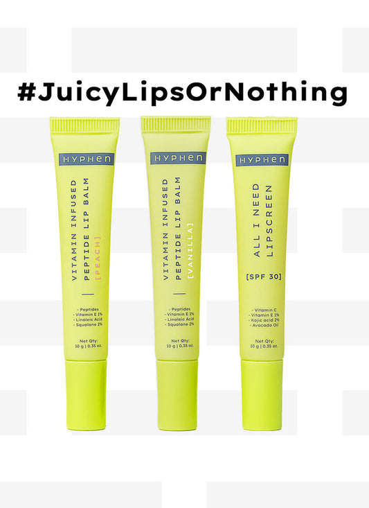Hyphen Juicy Lips OR Nothing KIT - LIP Balm Combo - front pack shot