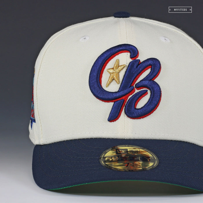 KANNAPOLIS CANNON BALLERS 30TH ANNIVERSARY OFF WHITE EVEL KNIEVEL NEW ERA FITTED CAP