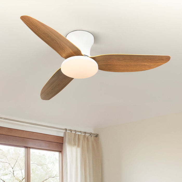Karlena 40'' Dimmable ABS Blades Ceiling Fan with LED Lights and Remote Control 3 Colours 6-Speed Mute Reversible Motor Timer