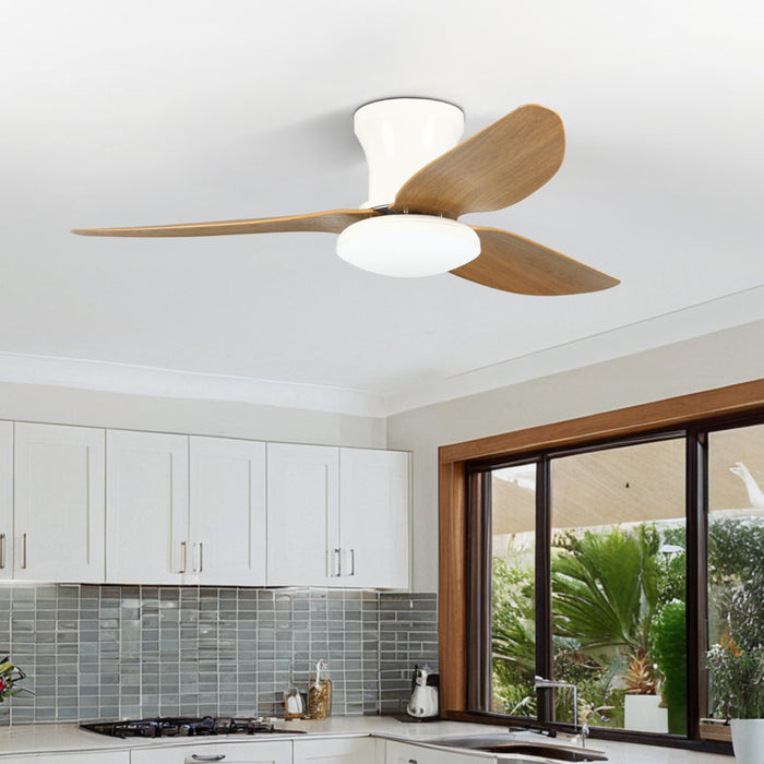 Karlena 40'' Dimmable ABS Blades Ceiling Fan with LED Lights and Remote Control 3 Colours 6-Speed Mute Reversible Motor Timer