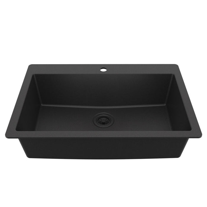 Karran Quartz 33'' X 22'' Large Single Bowl Drop-in Kitchen Sink