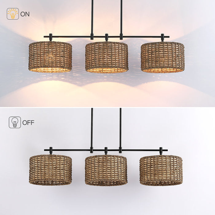 Lannister 3-Light Cylindrical Chandelier for Kitchen Island
