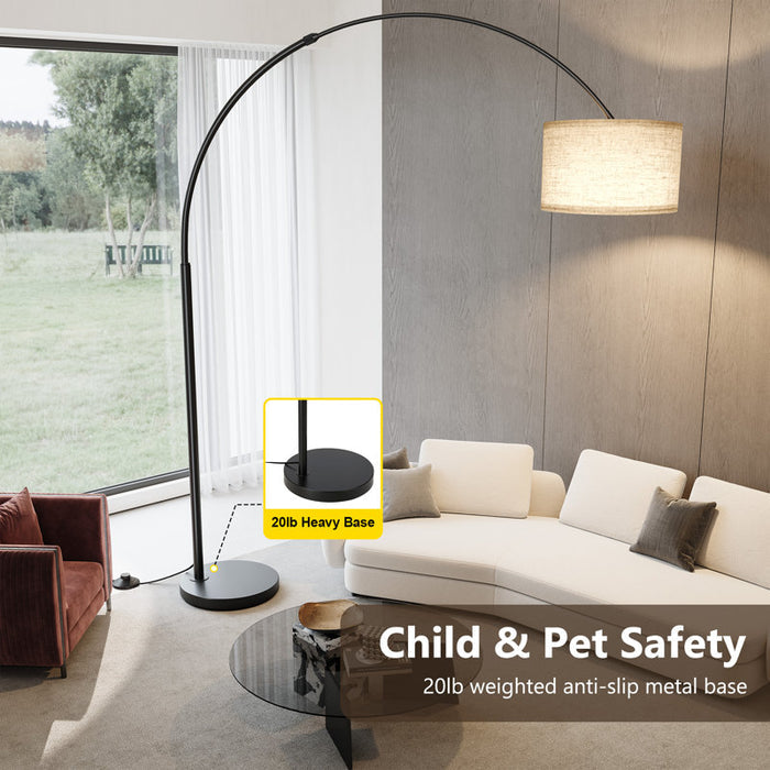 Large arched extendable floor lamp 82 in 82 in